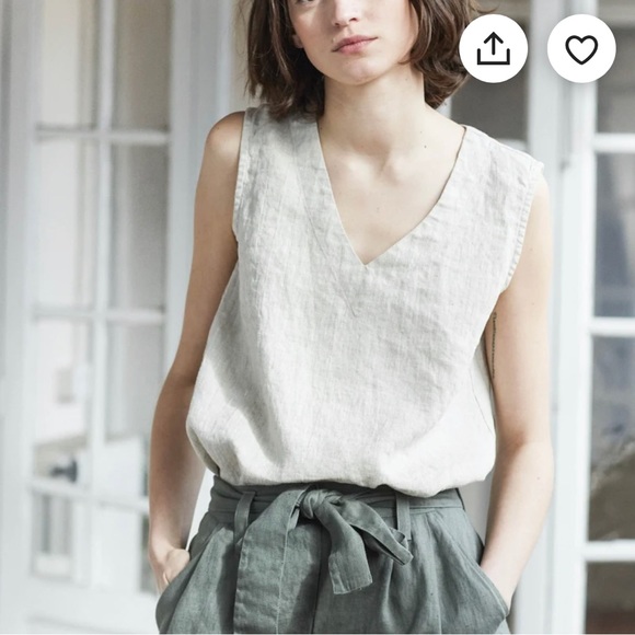 notPERFECTLINEN Tops - NotPERFECTLINEN NPL Vienna linen tank top, size Small